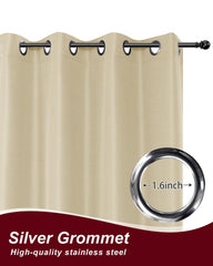 Set of 8 HolidayIdeas outdoor curtains cream hanging