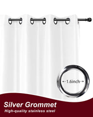 Set of 8 HolidayIdeas Outdoor Curtains in white