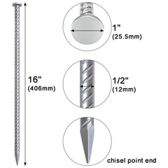Set of 8 VVOKGO rebar stakes in package