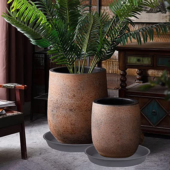 Set of Bleuhome plant saucers arranged together