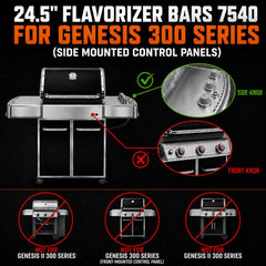 Set of five Uniflasy flavorizer bars for grilling