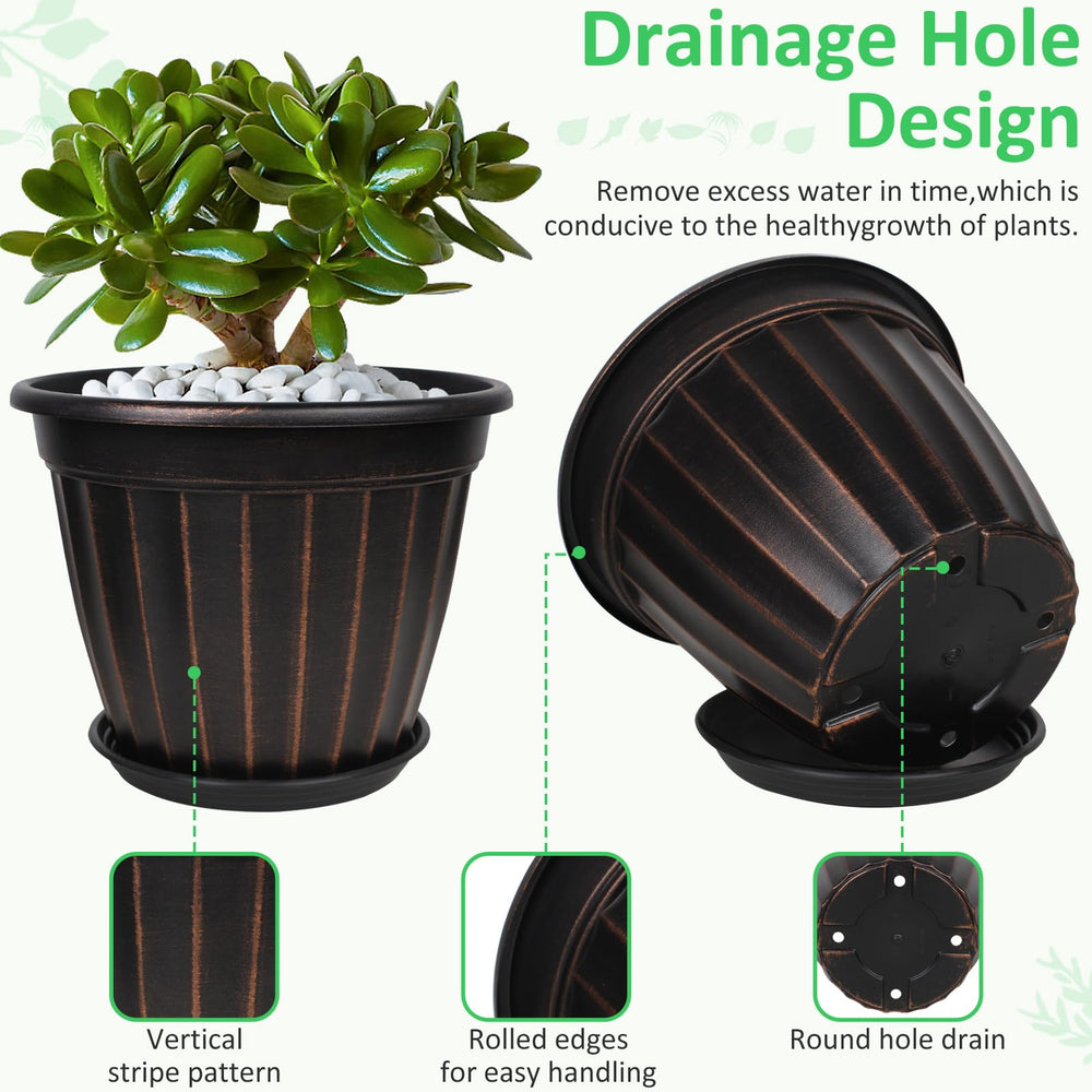 Set of four FGstyle 12 inch planters arranged together