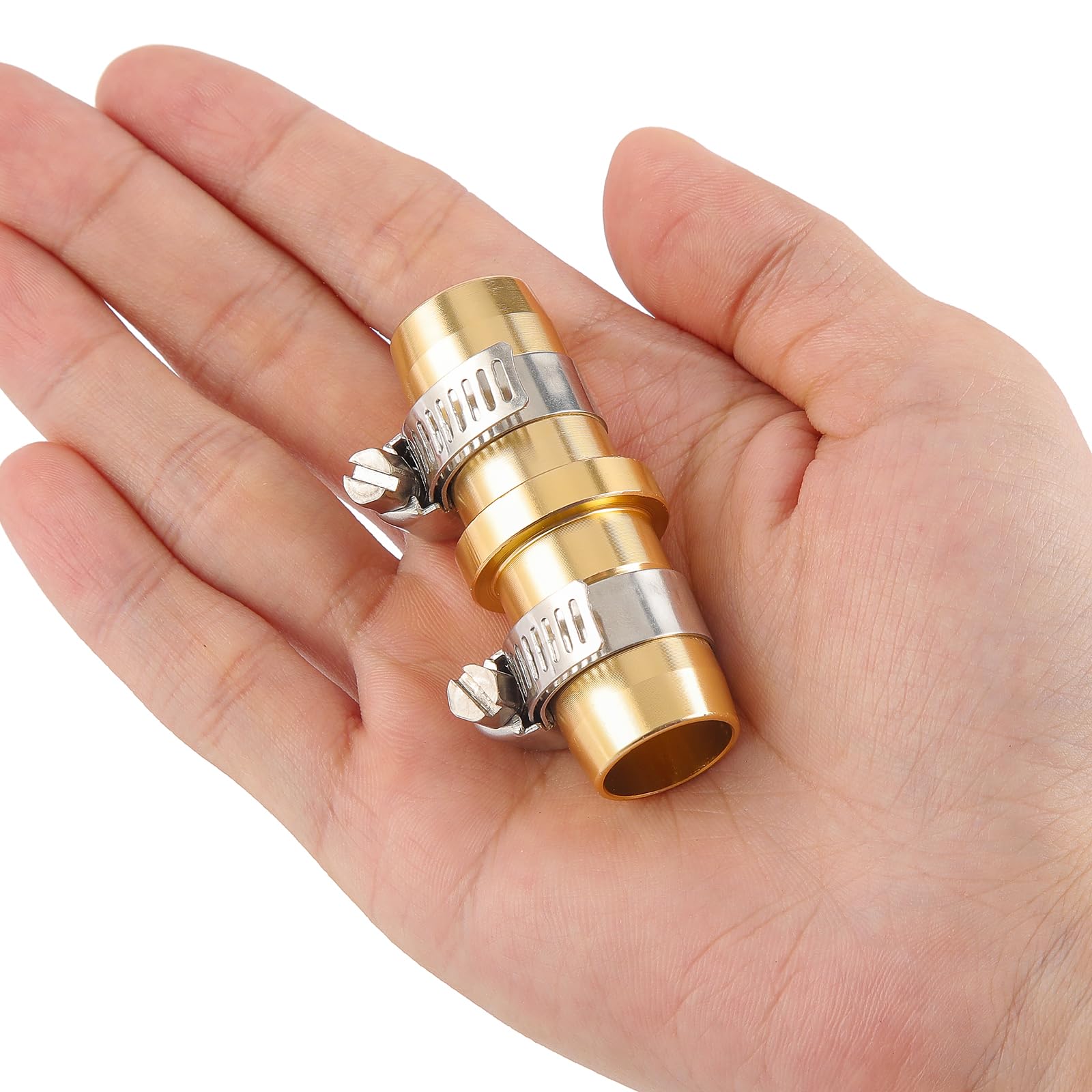 Set of four Sanpaint garden hose connectors arranged on a surface