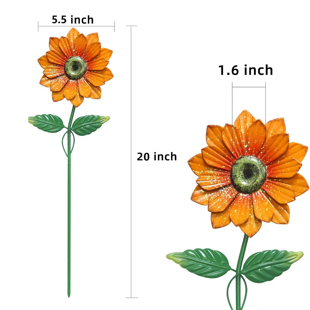Set of four YEAHOME garden stakes in outdoor setting