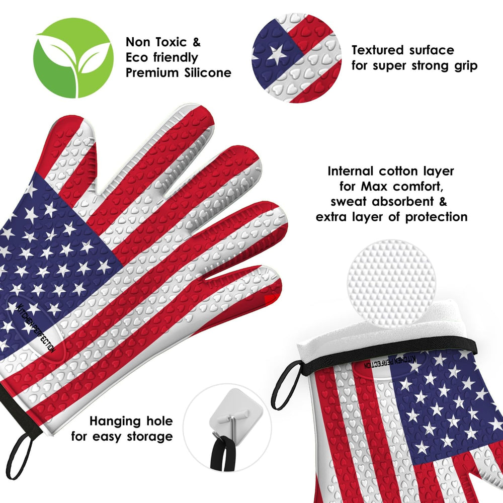 Set of Kitchen Perfection BBQ Gloves with recipe e-books