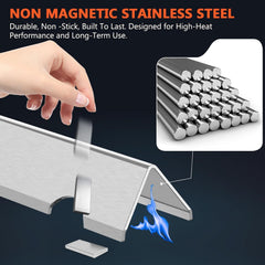 Set of QuliMetal stainless steel flavorizer bars on grill