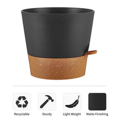Set of two FaithLand 10 Inch planter pots with detachable trays