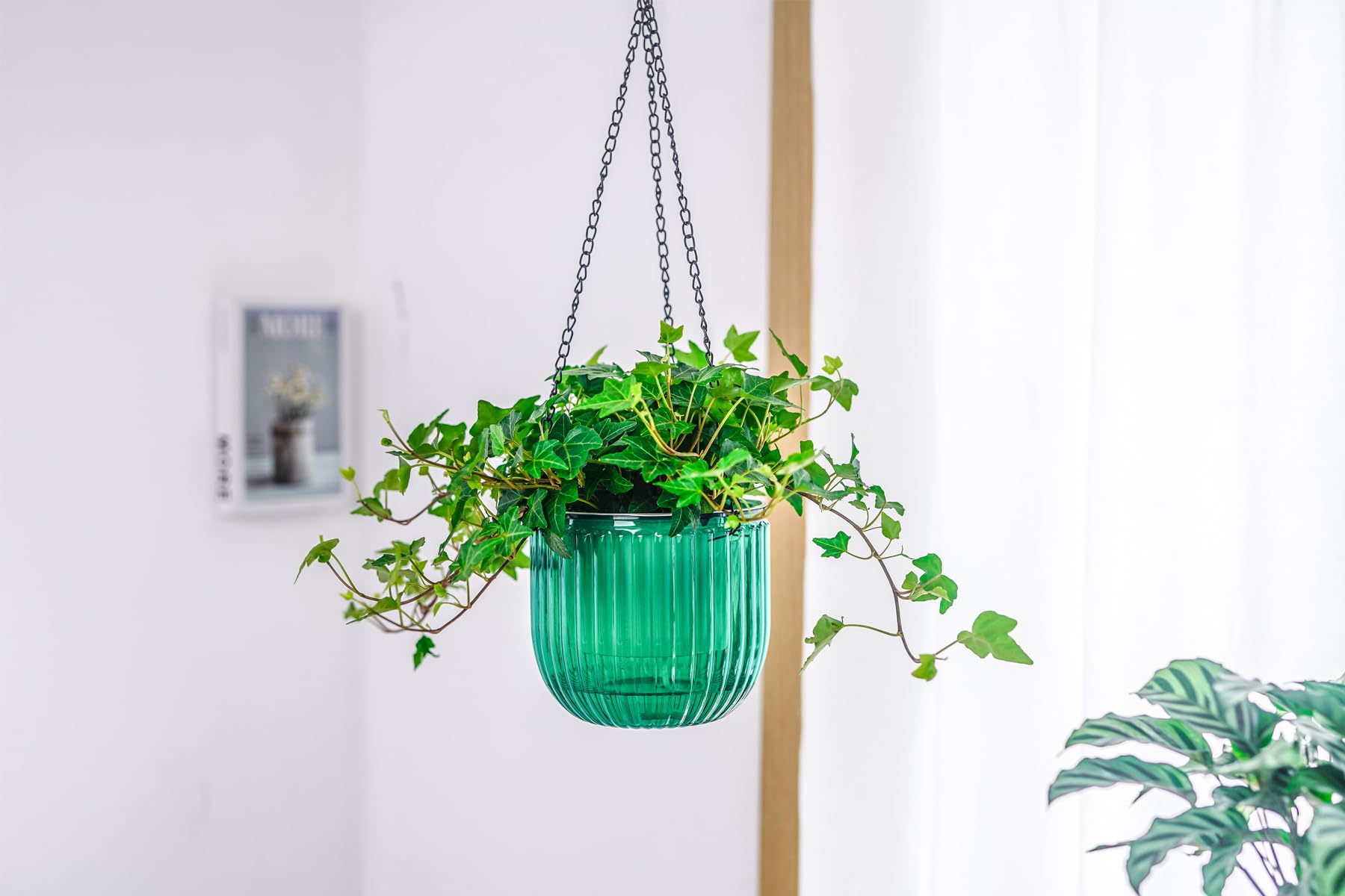 Set of two Melphoe self-watering hanging planters