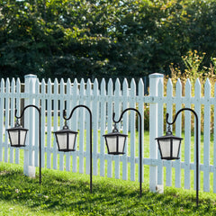 Set of Yetene Shepherd Hooks displayed at an outdoor event