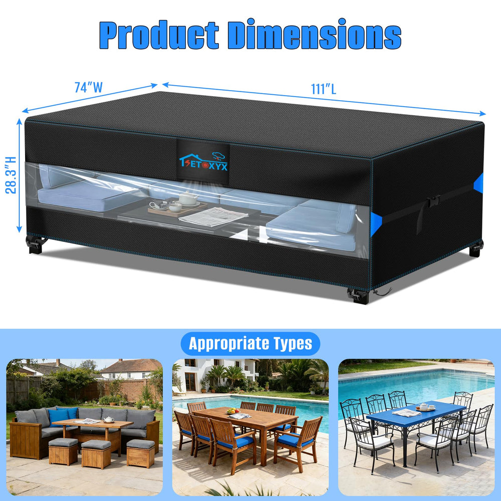SETOXYX Patio Furniture Cover showcasing translucent design
