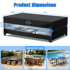 SETOXYX Patio Furniture Cover showcasing translucent design