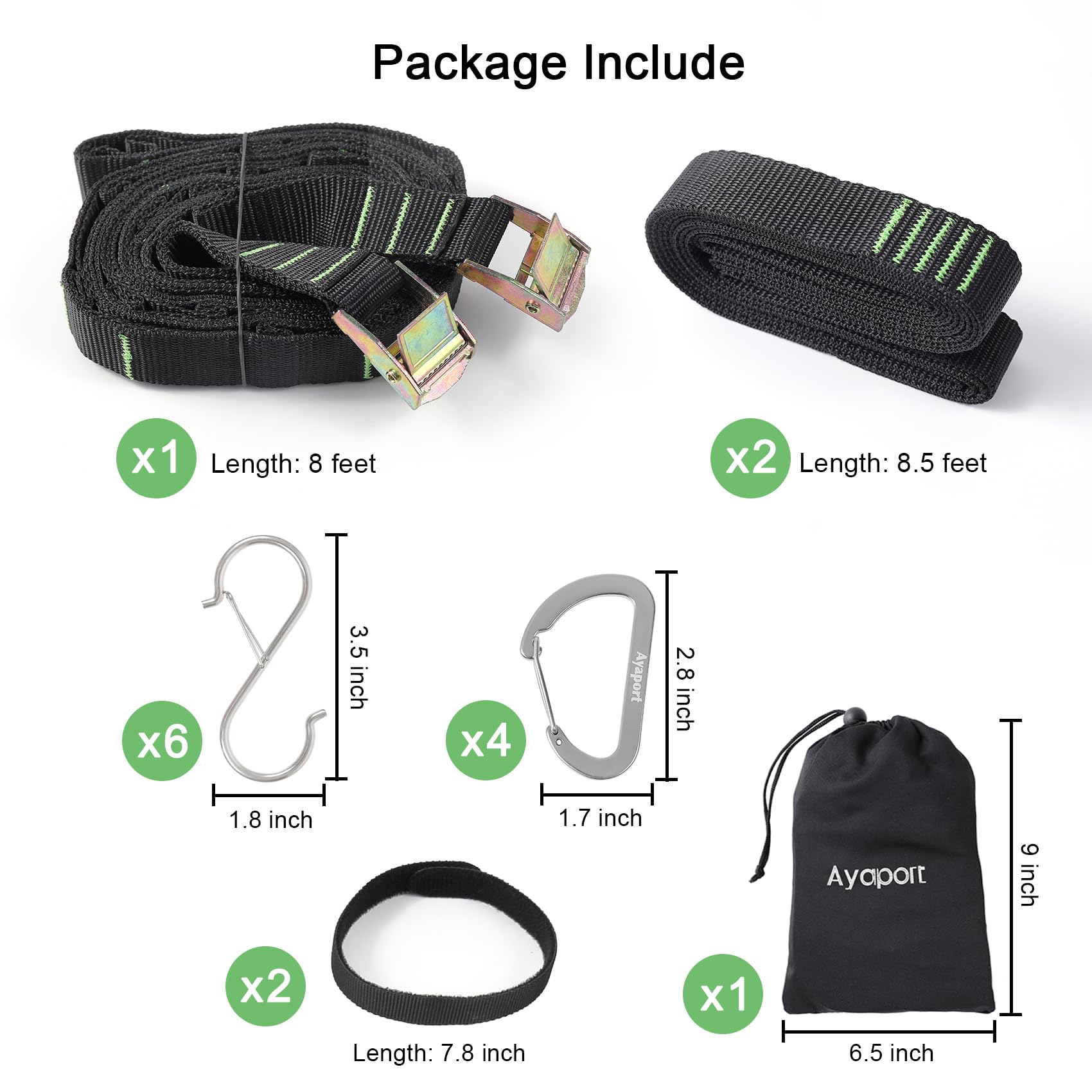 Setup example of Ayaport Camping Storage Strap in use