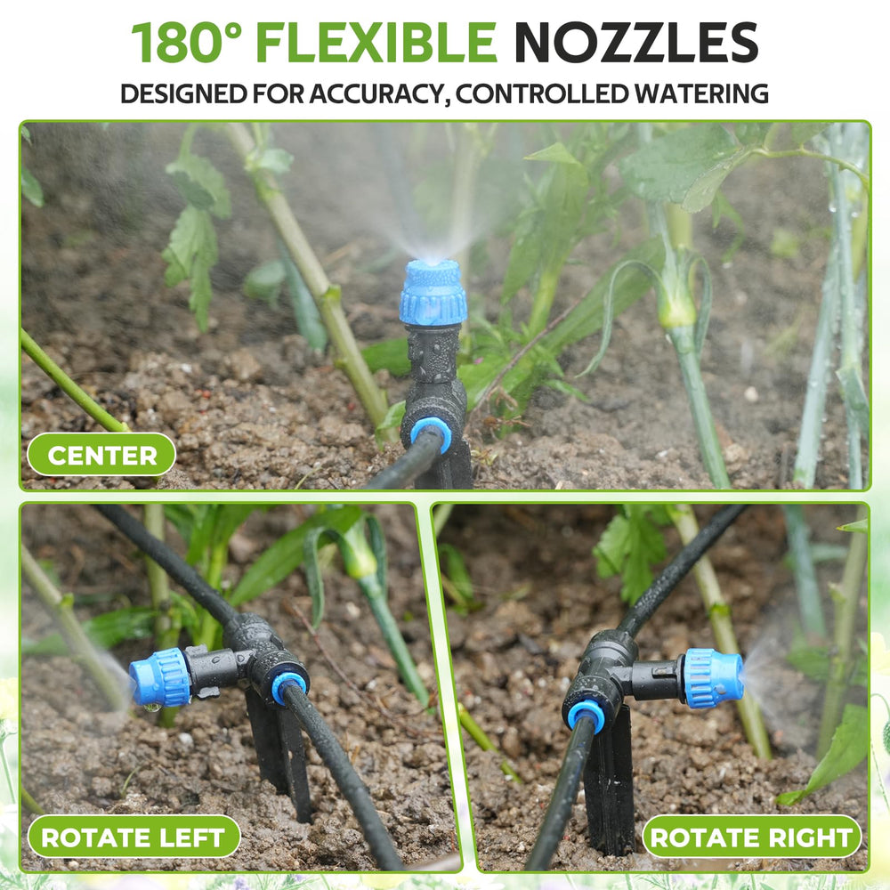 Setup example of HIRALIY drip irrigation in a garden