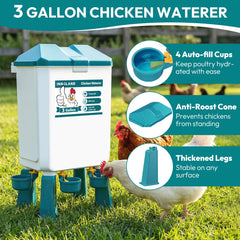 Setup instructions for INNOLAND Chicken Feeder and Waterer