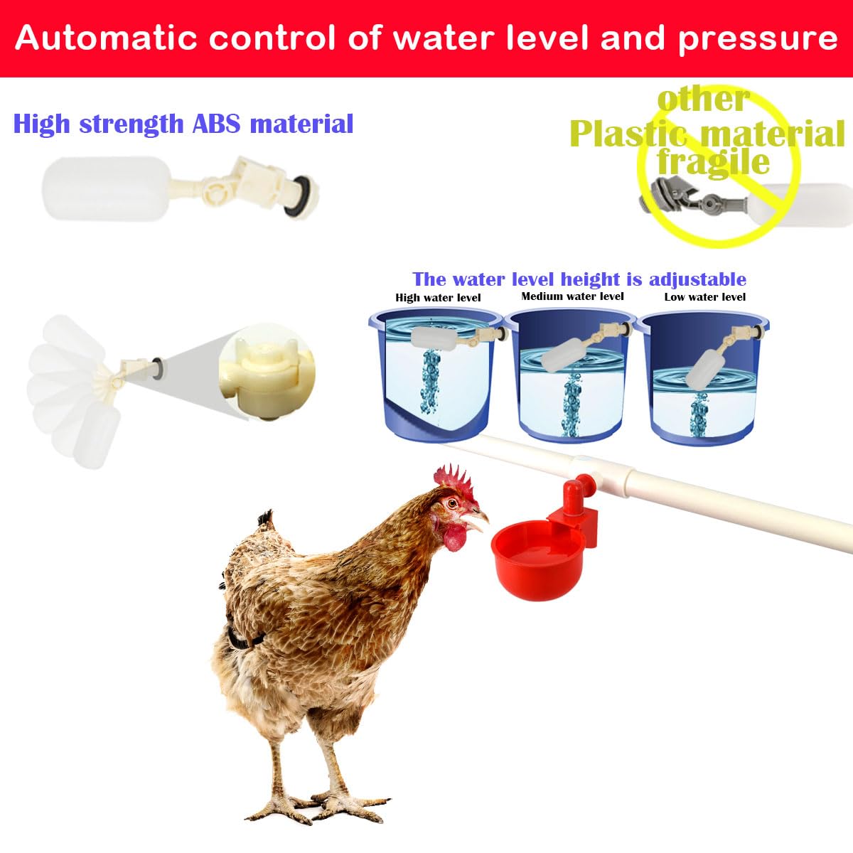 Setup of automatic poultry watering system in a farmyard