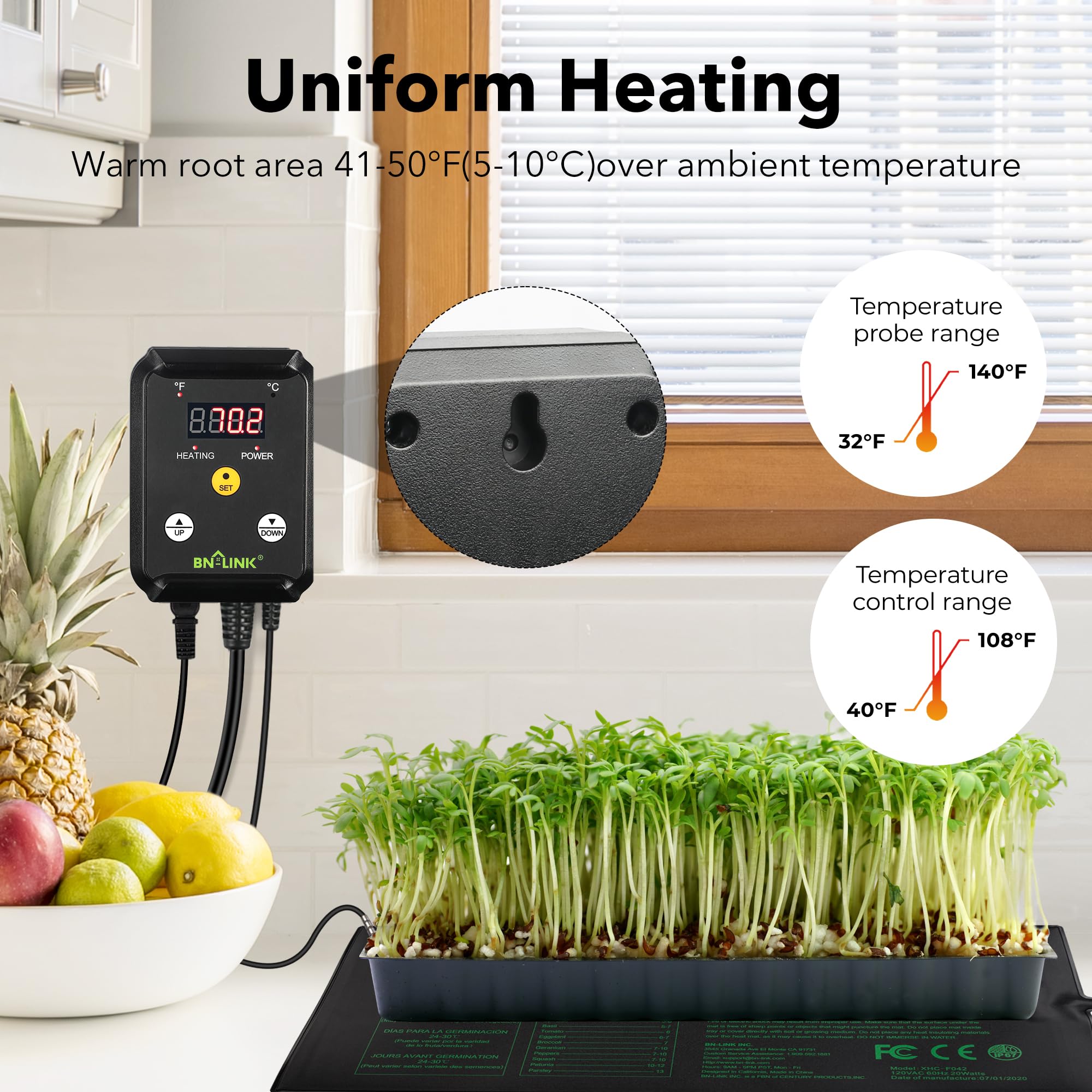 Setup of BN-LINK Seedling Heat Mat for indoor gardening