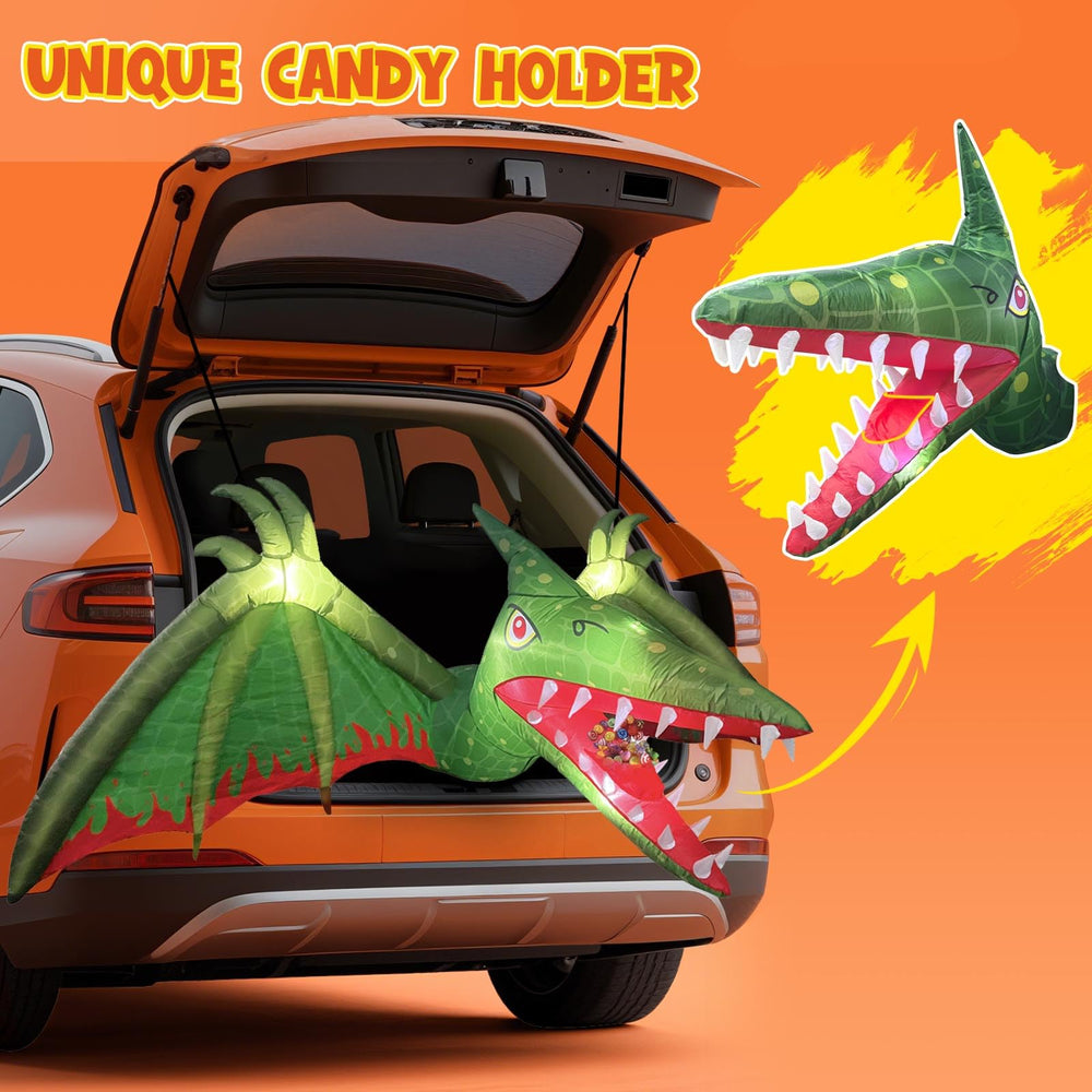 Setup of Epochleno inflatable car decoration at trunk or event