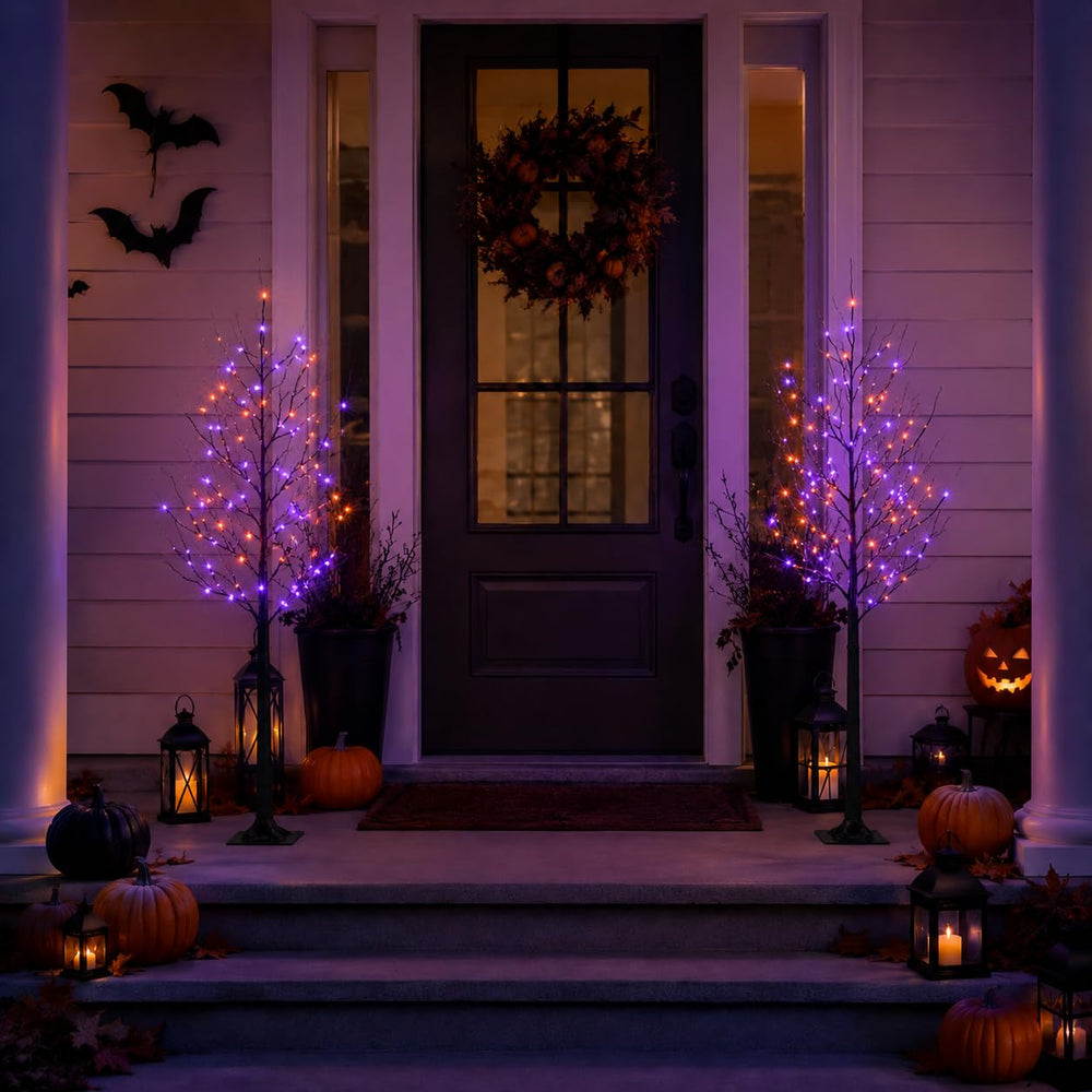 Setup of HOLIMAX LED Halloween trees indoors
