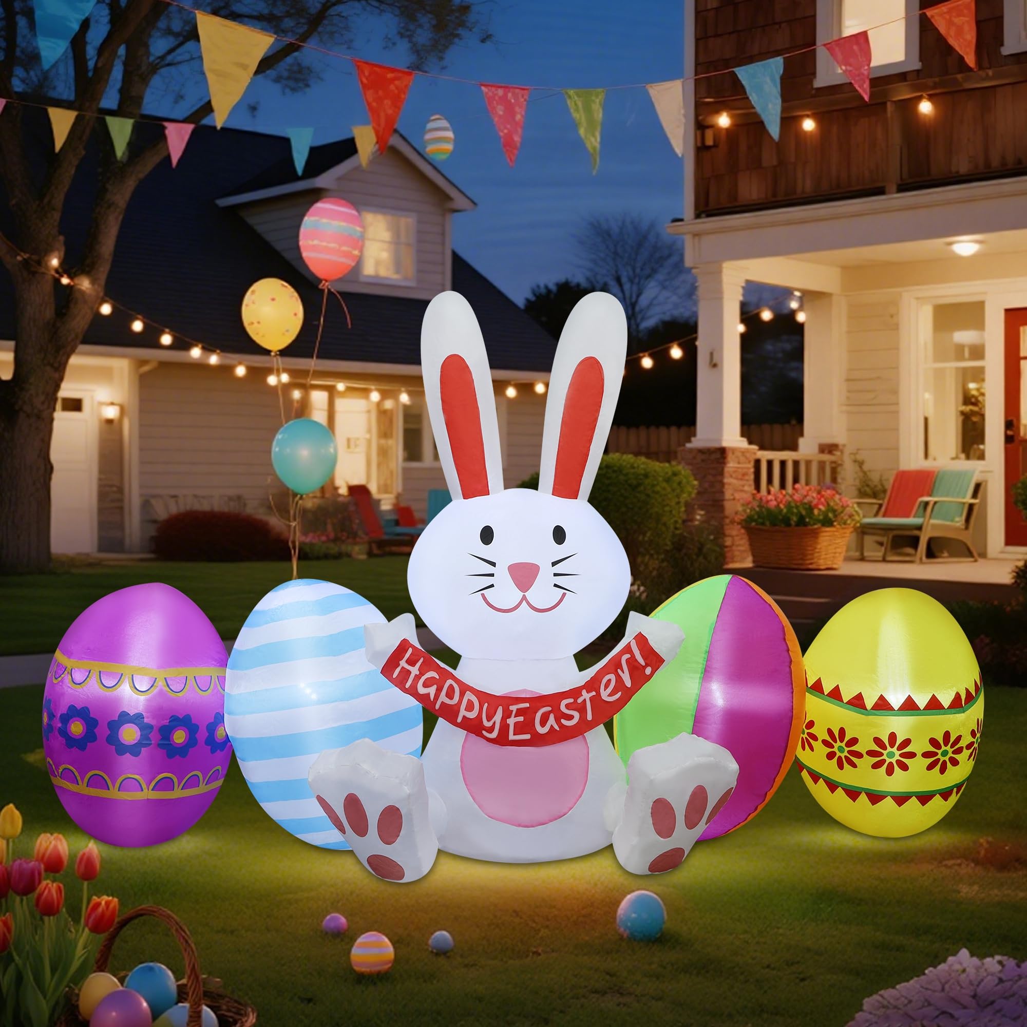 Setup process of DR.DUDU Easter inflatable decoration