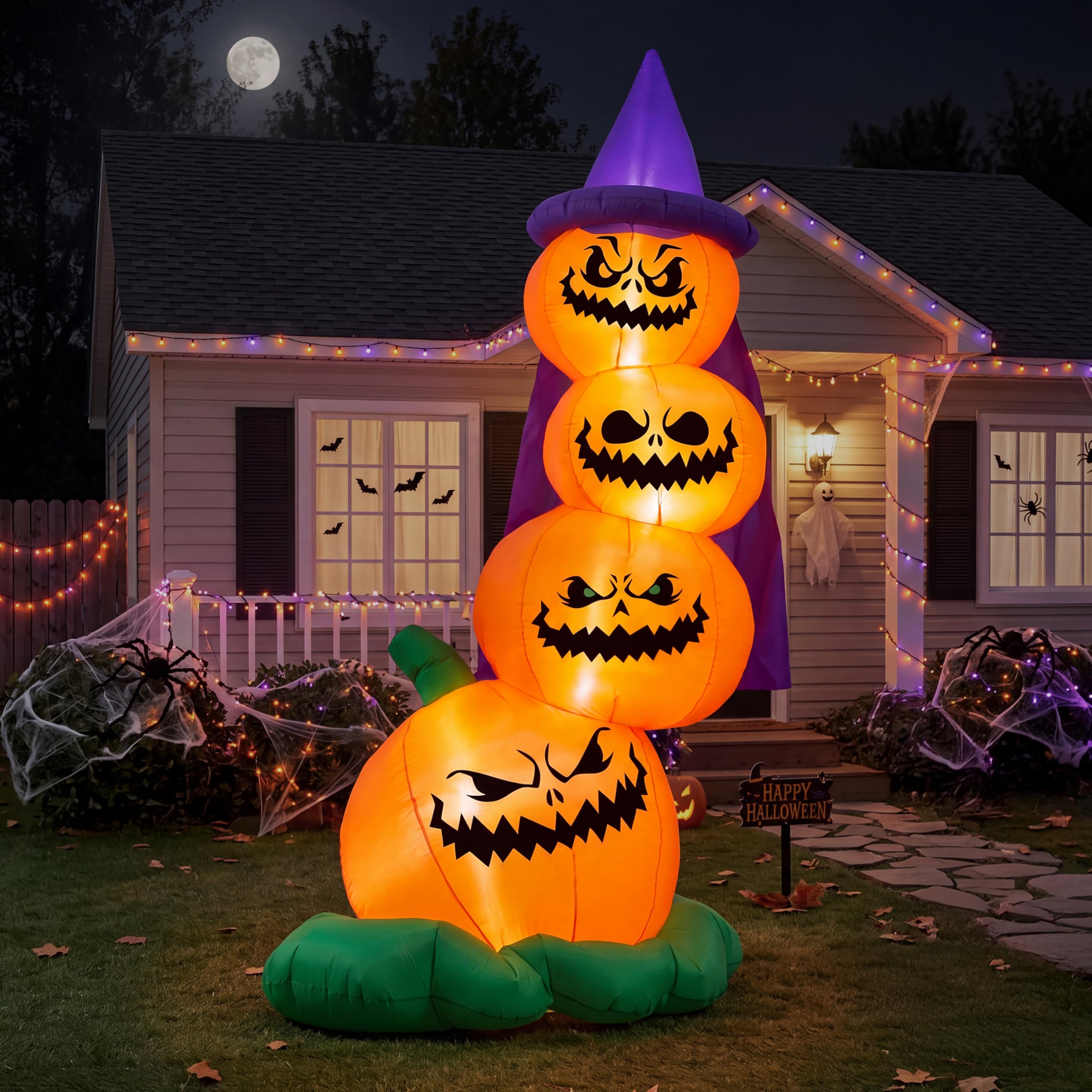 Setup process of Joiedomi inflatable pumpkin decoration