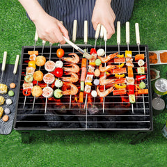 Setup process of Uten charcoal grill outdoors
