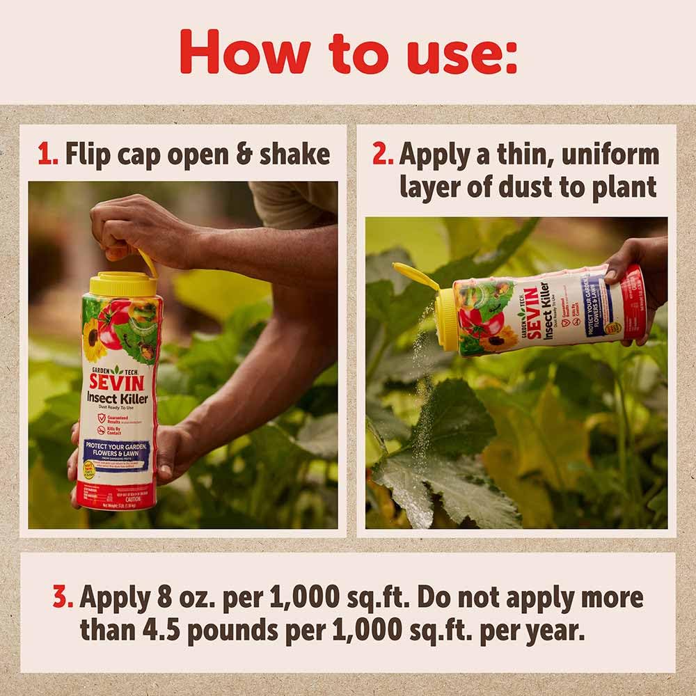 Sevin Insect Killer Dust pack of 2 with labels