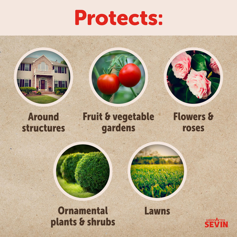 Sevin Insect Killer Spray in a garden setting with plants
