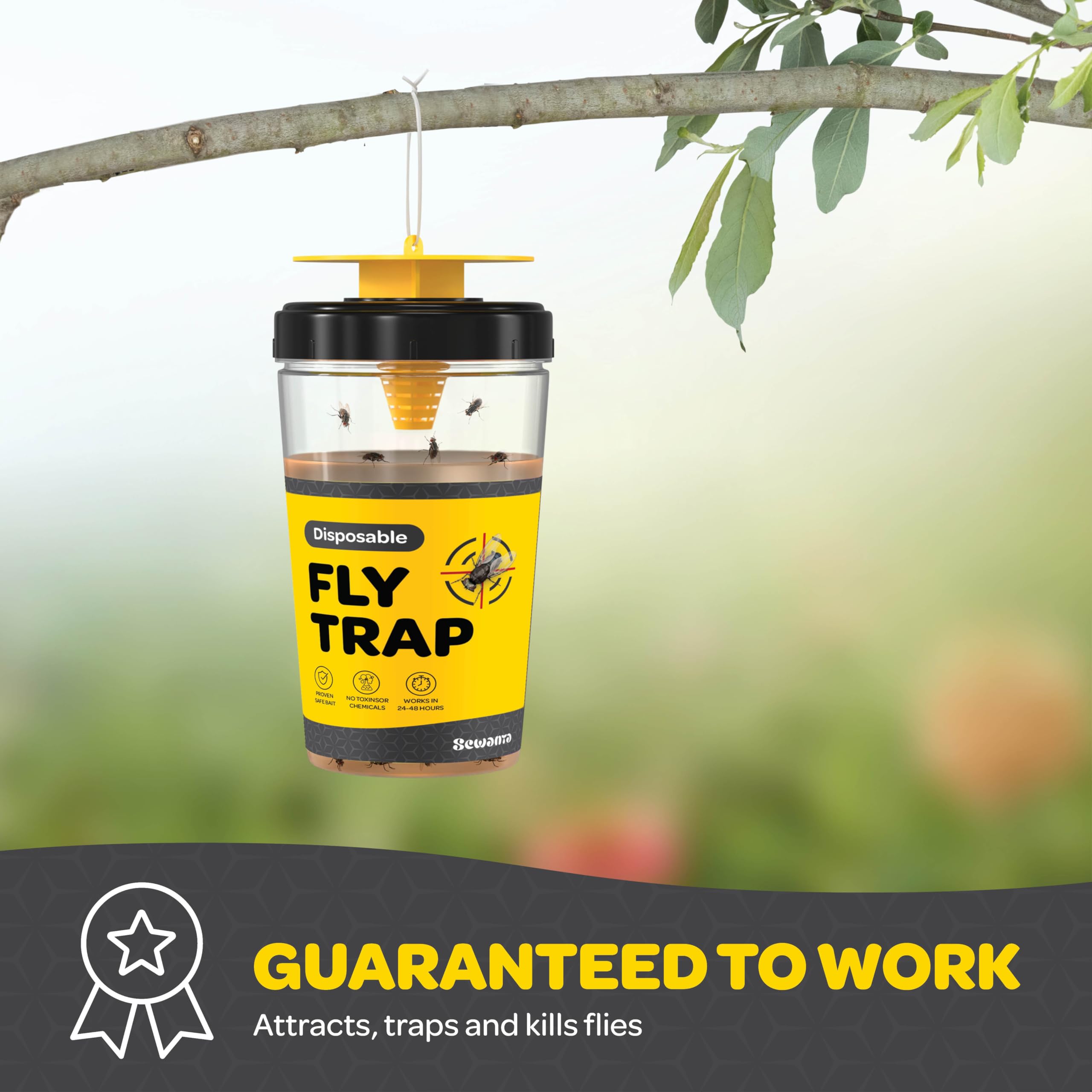 SEWANTA Fly Trap in use at a patio