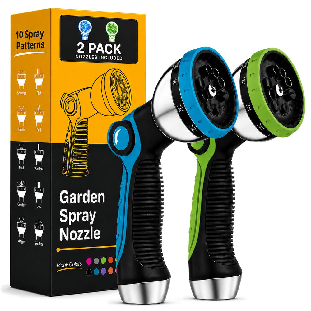 SEWANTA Hose Nozzle 2 Pack front view with ergonomic grip