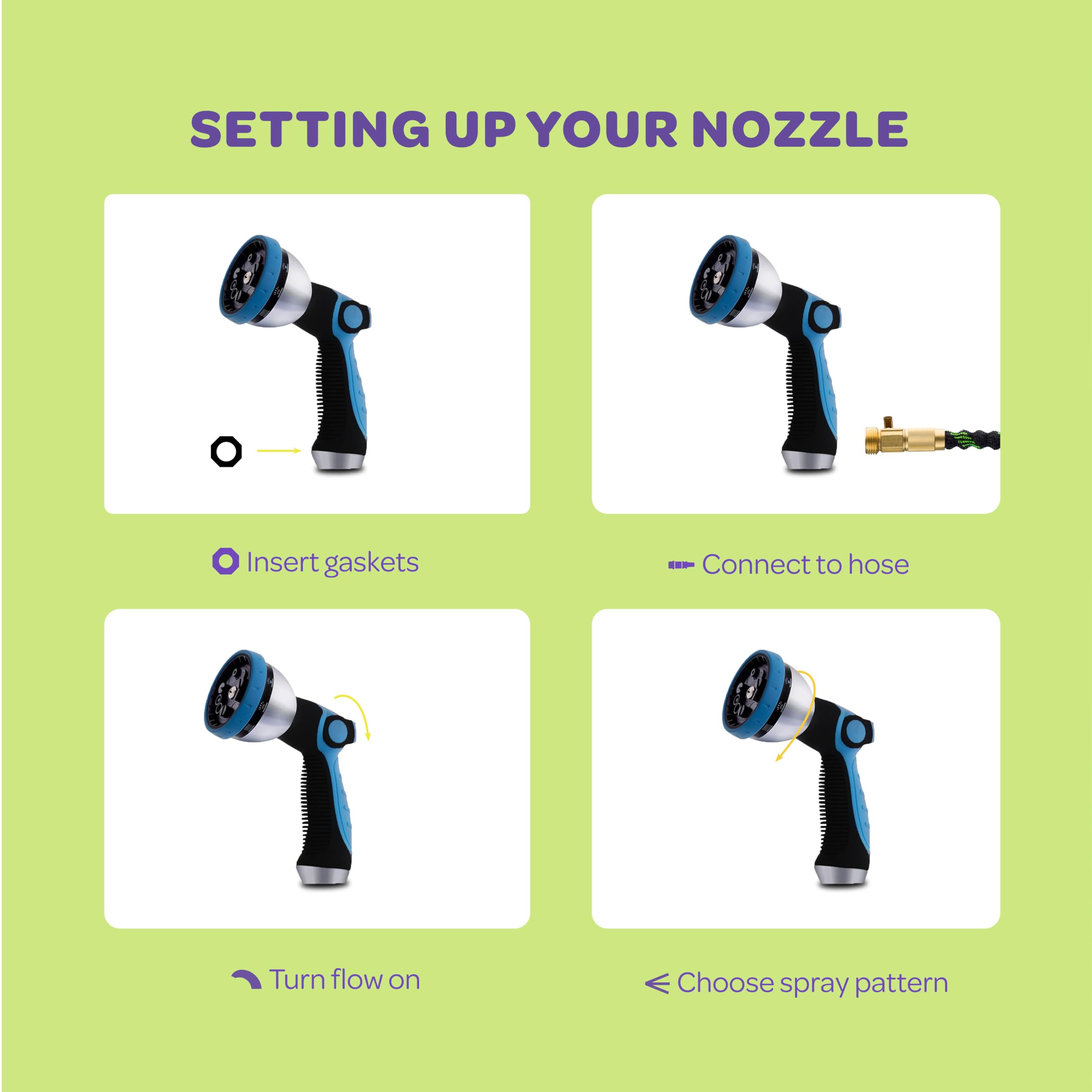 SEWANTA Hose Nozzle 2 Pack in packaging
