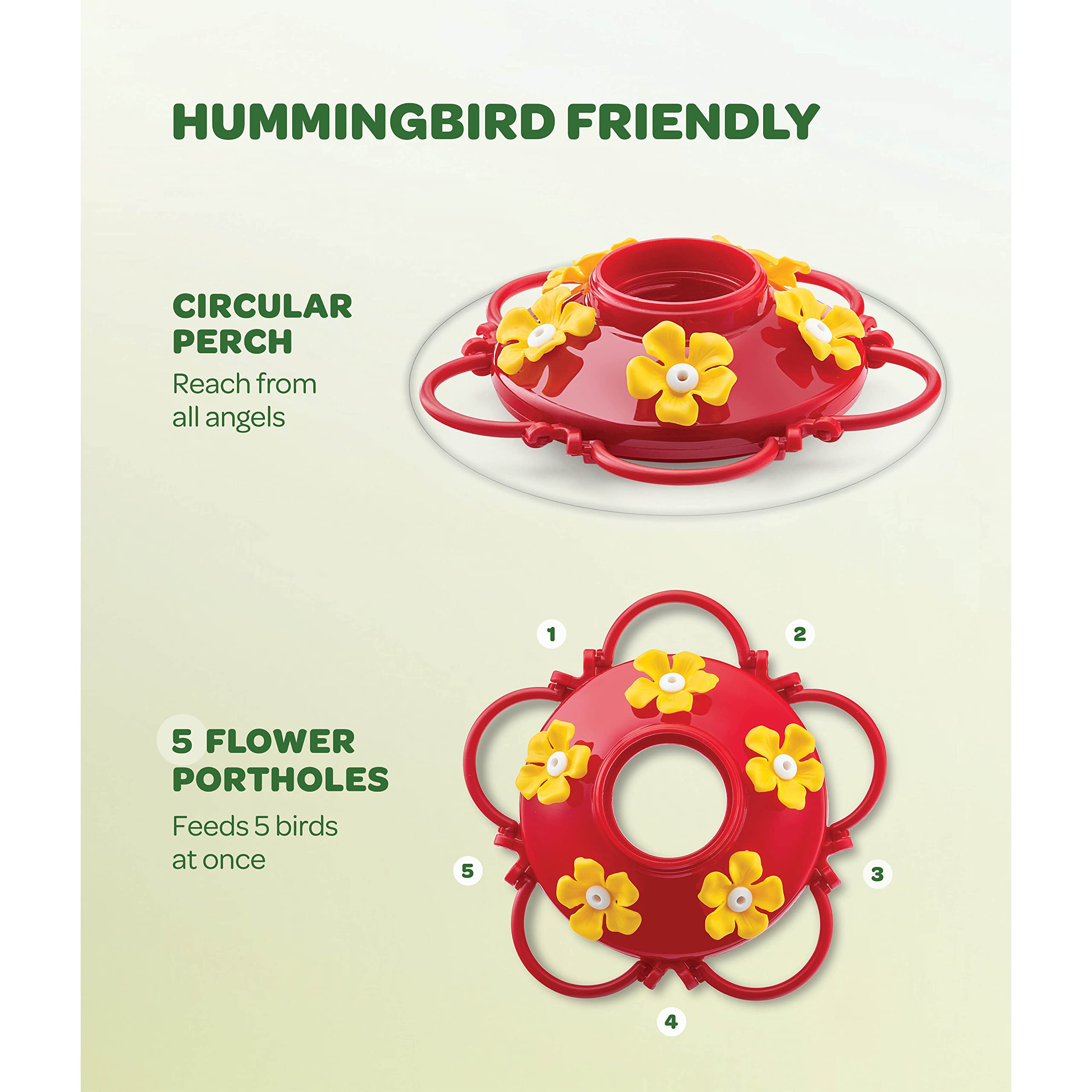 SEWANTA hummingbird feeder with ant guard filled with water
