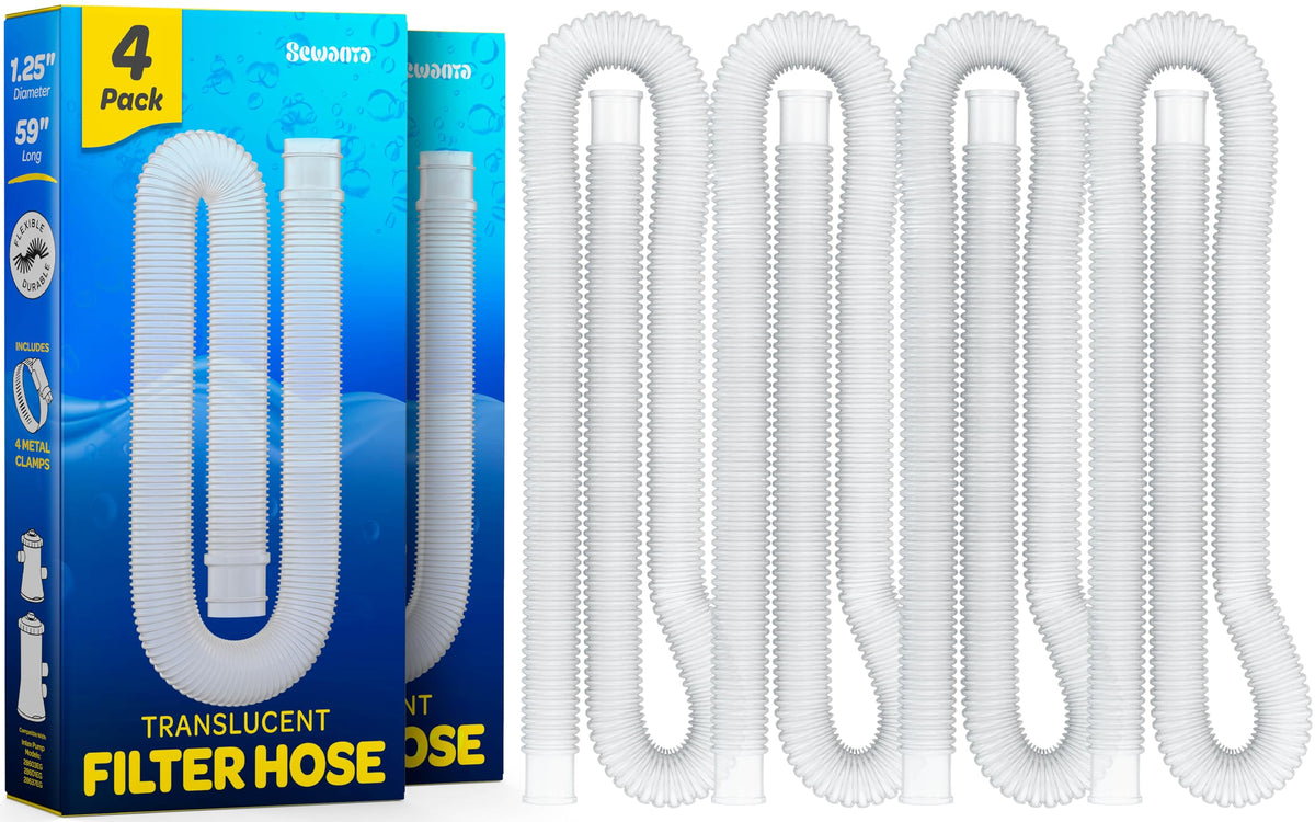 SEWANTA Replacement Hose Set of 4, 1.25 inch diameter clear hoses