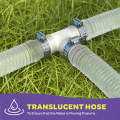 SEWANTA replacement hoses installed on an above ground pool