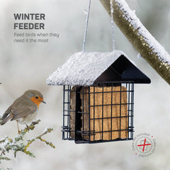 SEWANTA Suet Bird Feeder side view showing hanging cord