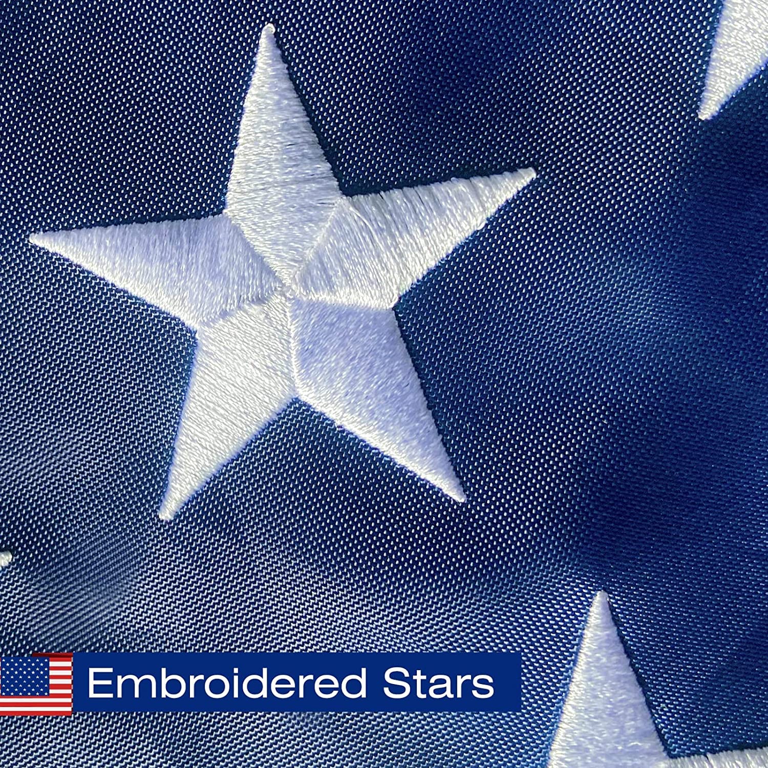 Sewn stripes detail on SolarStar American Flag