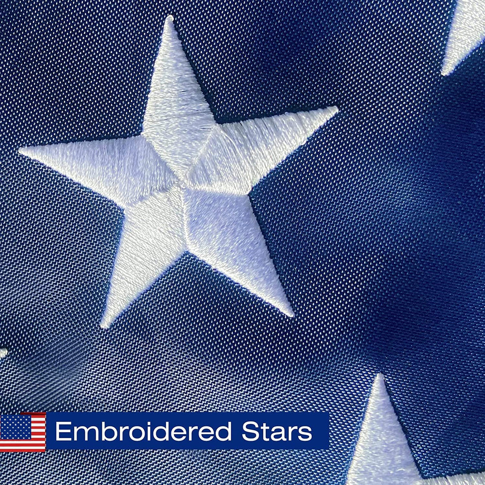 Sewn stripes detail on SolarStar American Flag