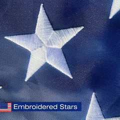 Sewn stripes detail on SolarStar American Flag