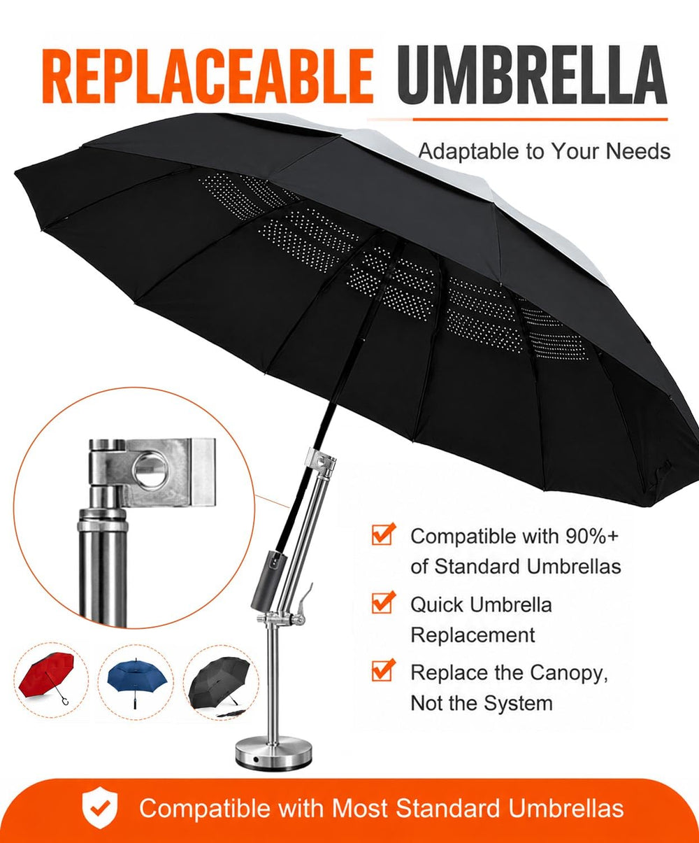 Sexlieu 60-inch umbrella showcasing full canopy view