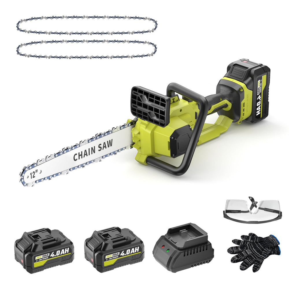 SEYVUM 12 inch cordless chainsaw side view