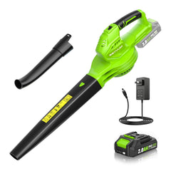 SEYVUM 20V Cordless Leaf Blower with Grass Green finish