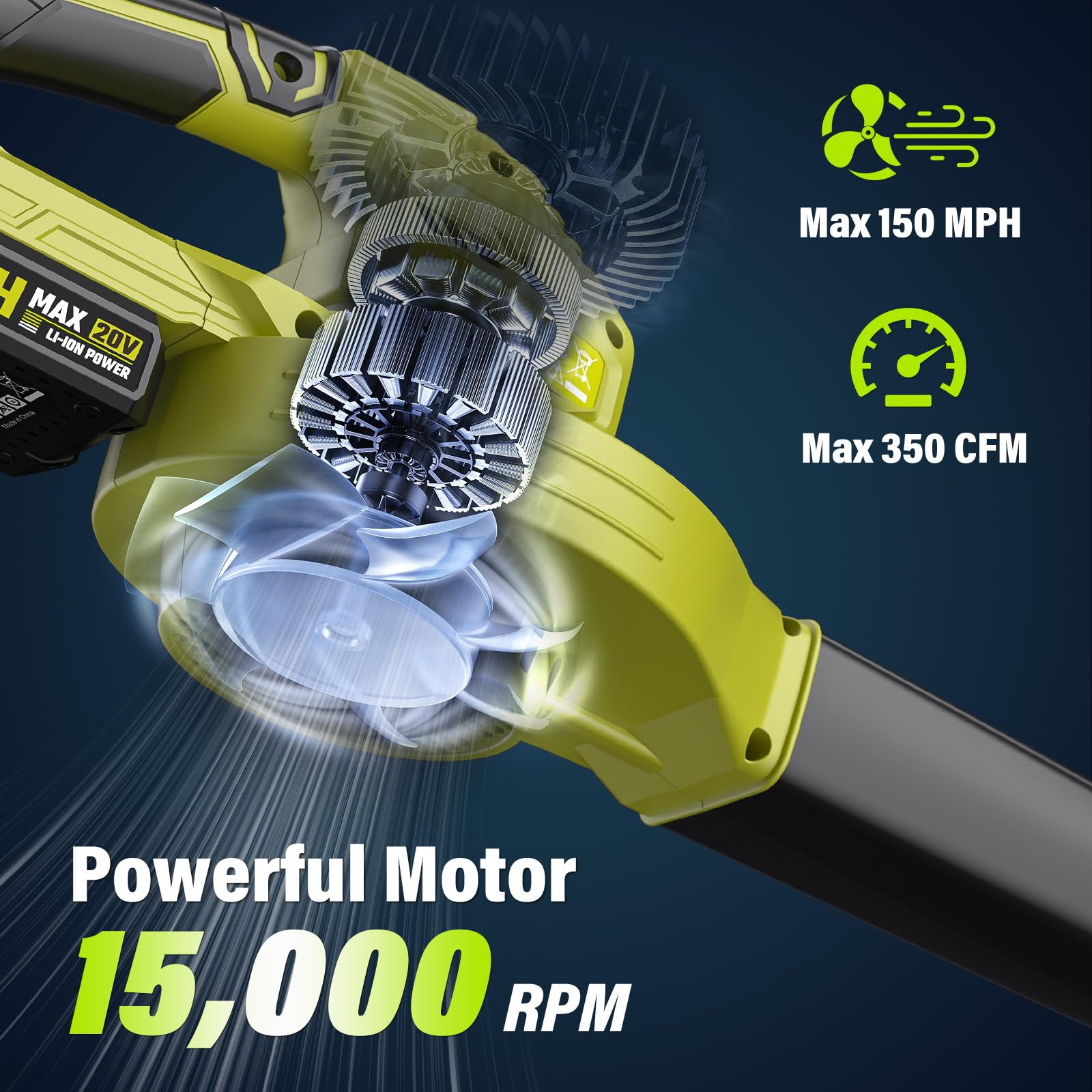 SEYVUM Leaf Blower with battery and charger