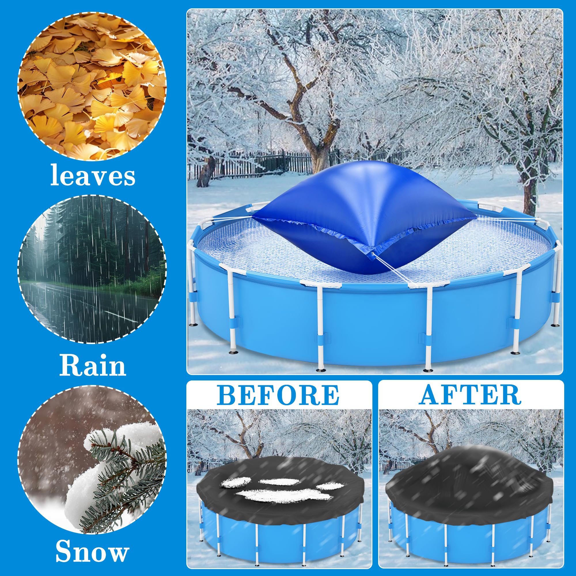Sfcddtlg 8'x8' Pool Pillow in outdoor setting
