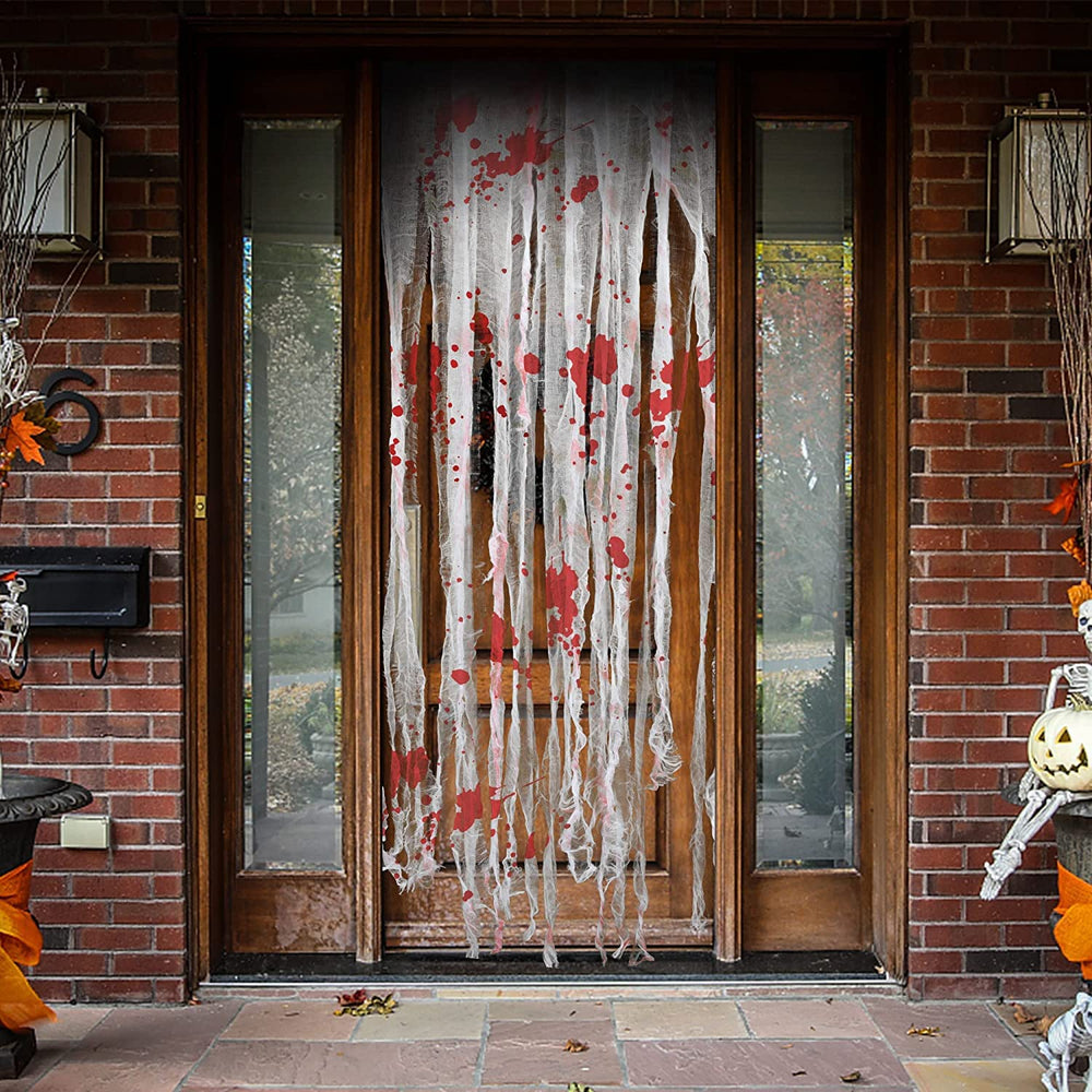 Sfcddtlg Halloween Door Curtain close-up showing material texture