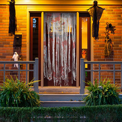 Sfcddtlg Halloween Door Curtain styled in a spooky setting
