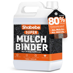 Shabebe Mulch Bond 1 Gallon clear liquid in container