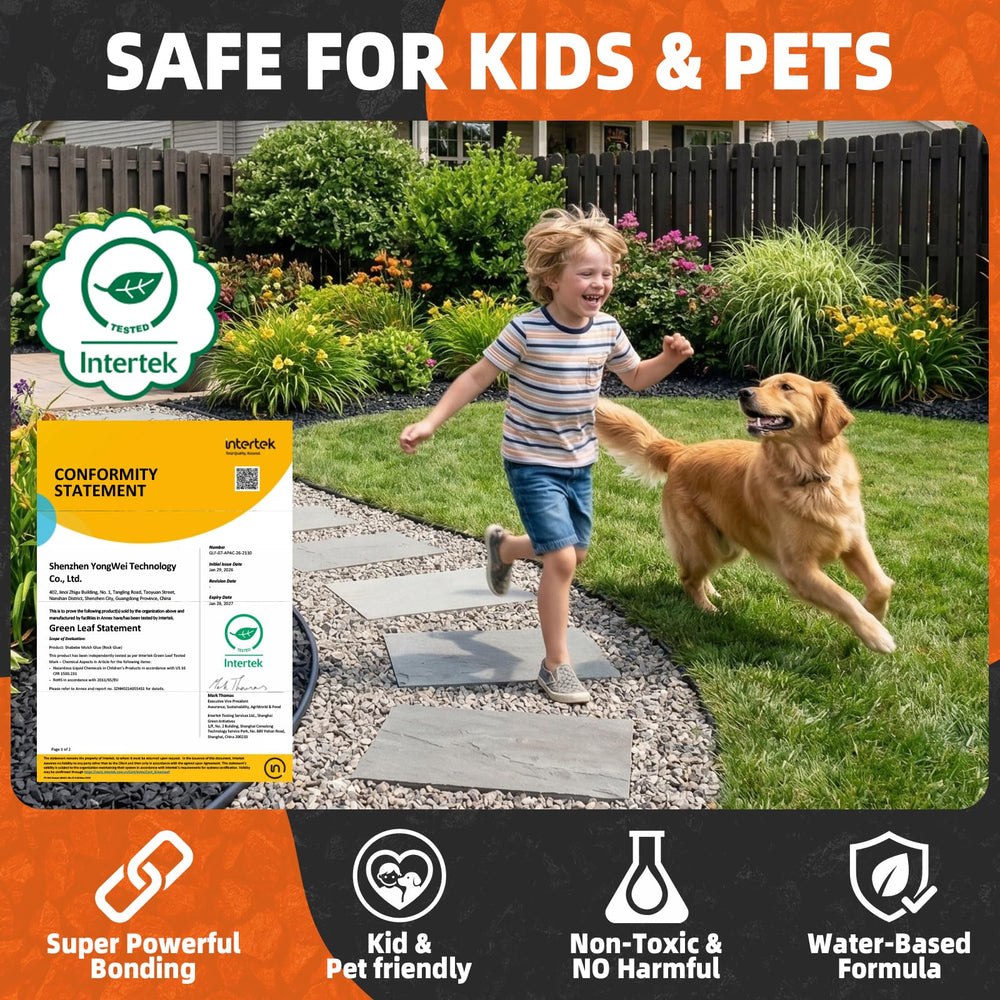 Shabebe Mulch Bond in garden with various materials