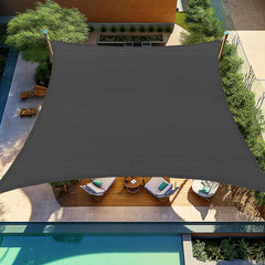 Shade&Beyond 10'X10' dark grey shade sail front view