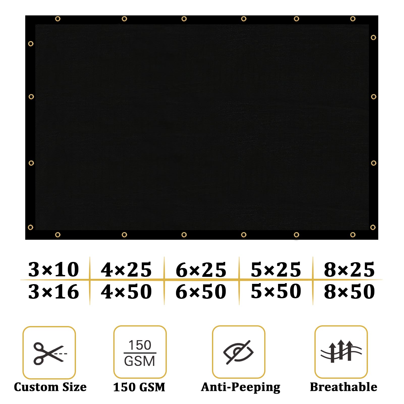 Shade&Beyond 4' x 25' Privacy Screen with zip ties included