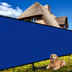 Shade&Beyond 5' x 50' Heavy Duty Privacy Screen in Blue, front view