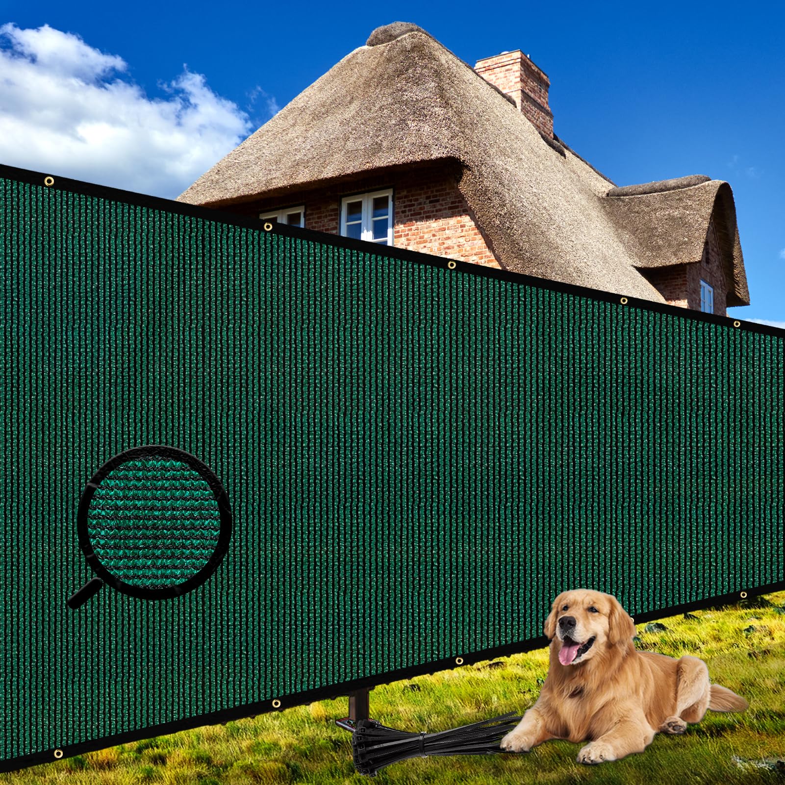 Shade&Beyond 6' x 50' Fence Privacy Screen in Green